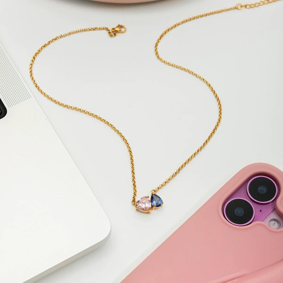 Wholesale Ins Style Geometric Stainless Steel Electroplated Necklace For Women - Image 3