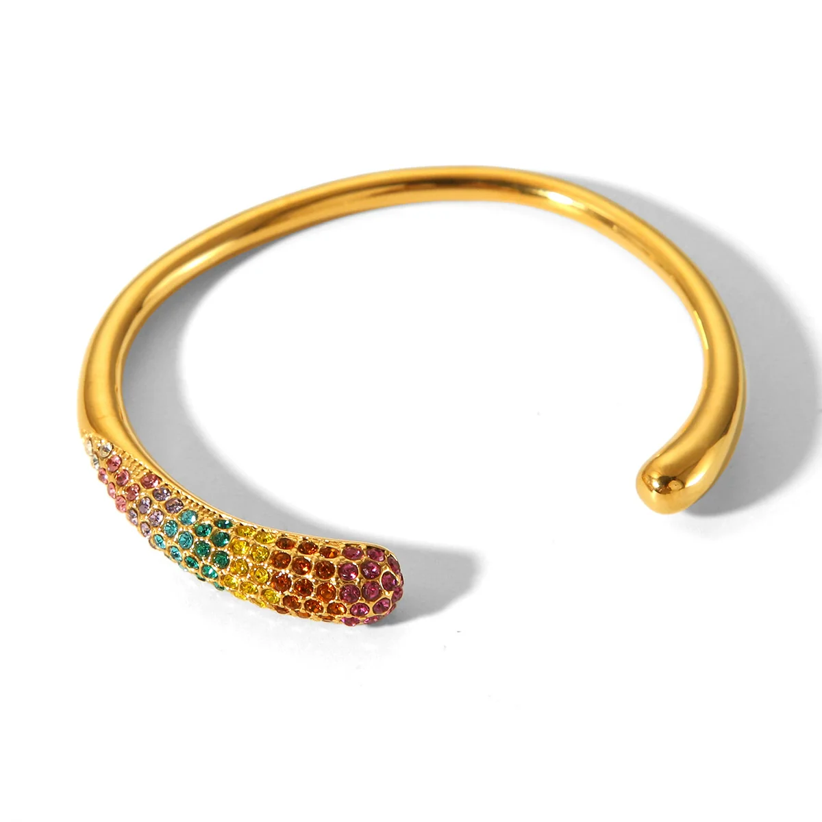 Wholesale Ins Style Minimalist Open Bracelet Electroplated Titanium Steel And Stainless Steel Inlaid With Pearls Hand Jewelry - Image 5