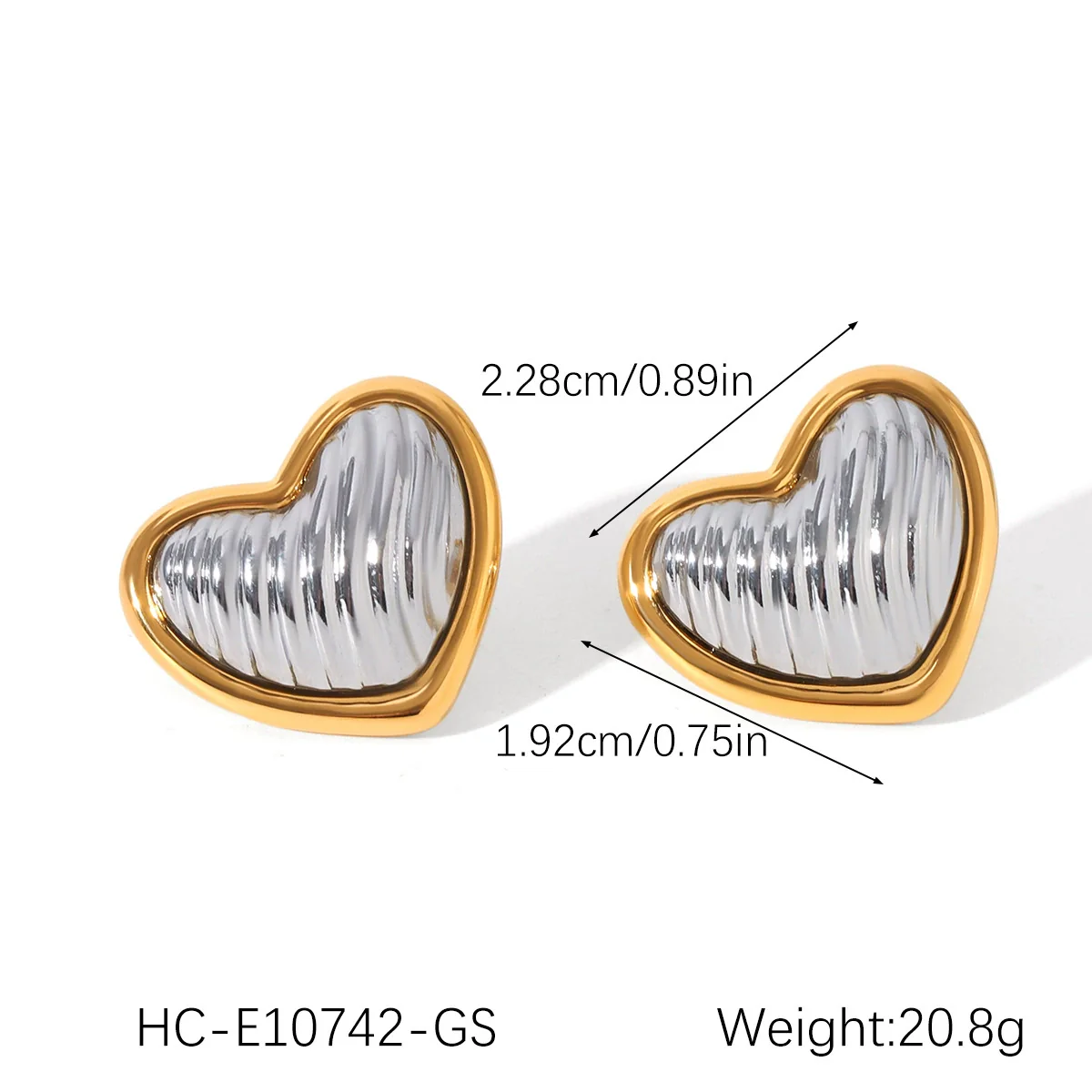 Wholesale Ins Style Stainless Steel Heart And Geometric Diamond Earrings For Women - Image 9