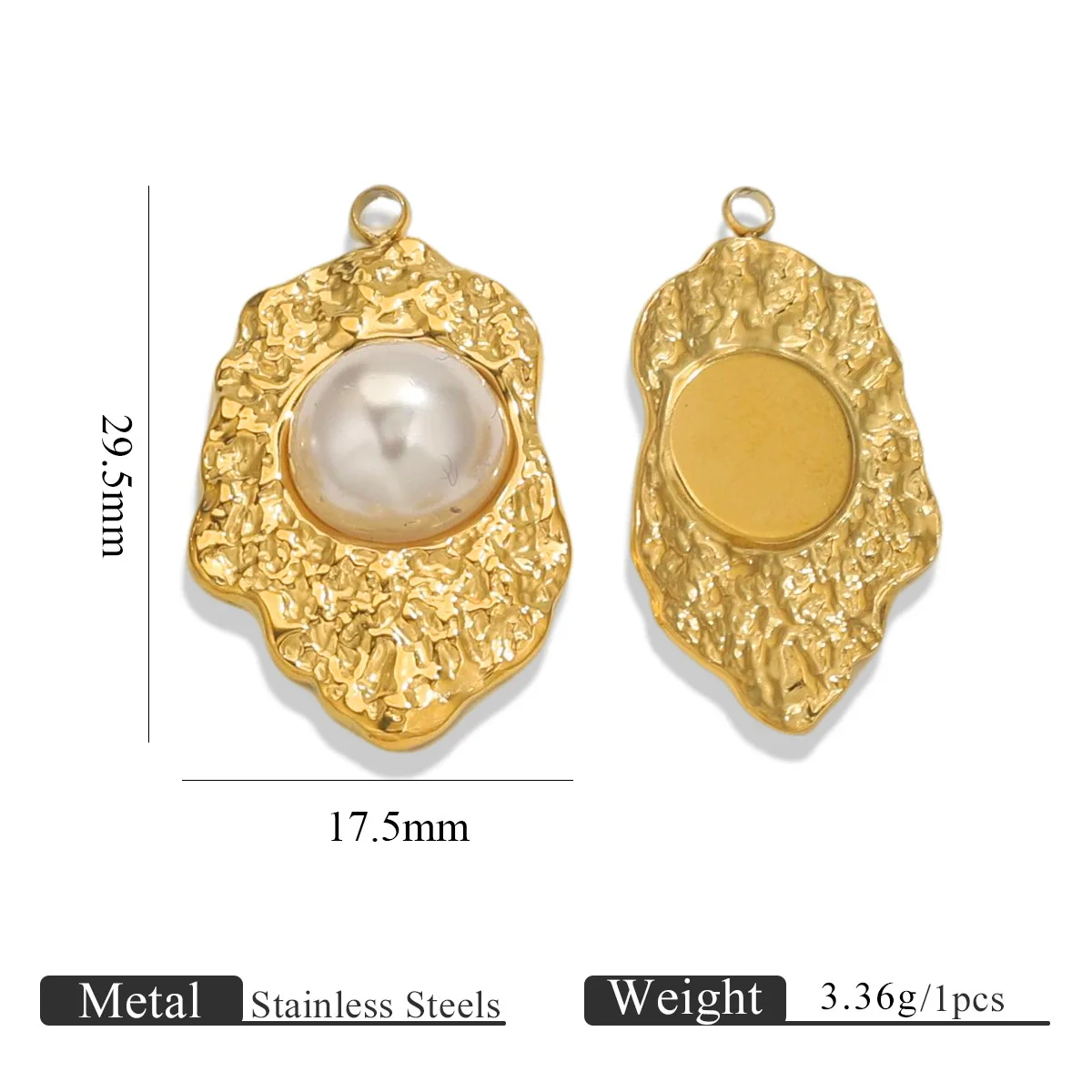 Wholesale Ins Style Stainless Steel Imitation Pearl Pendant Jewelry Accessories With 18K Gold Electroplated Totem Pattern Handmade - Image 11