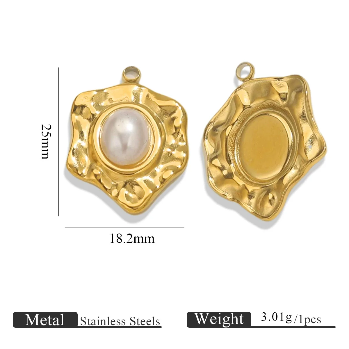 Wholesale Ins Style Stainless Steel Imitation Pearl Pendant Jewelry Accessories With 18K Gold Electroplated Totem Pattern Handmade - Image 16