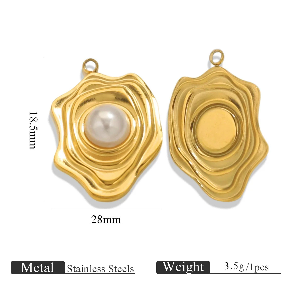 Wholesale Ins Style Stainless Steel Imitation Pearl Pendant Jewelry Accessories With 18K Gold Electroplated Totem Pattern Handmade - Image 18