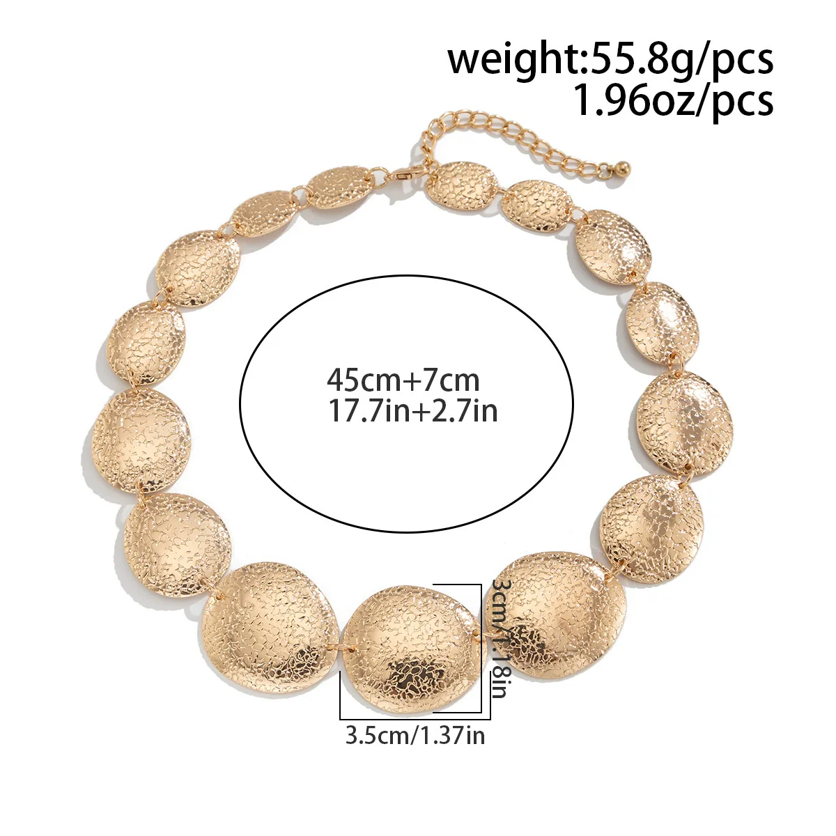 Wholesale Iron Geometric Oval Clavicle Necklace And Long Tassel Earrings With Electroplating Treatment - Image 5
