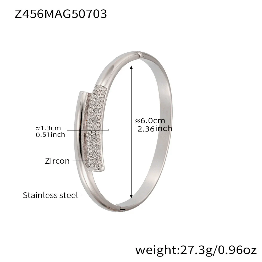 Wholesale Irregular Geometric Ferris Wheel Diamondencrusted Electroplated Stainless Steel And Zircon Bracelet For Women - Image 11
