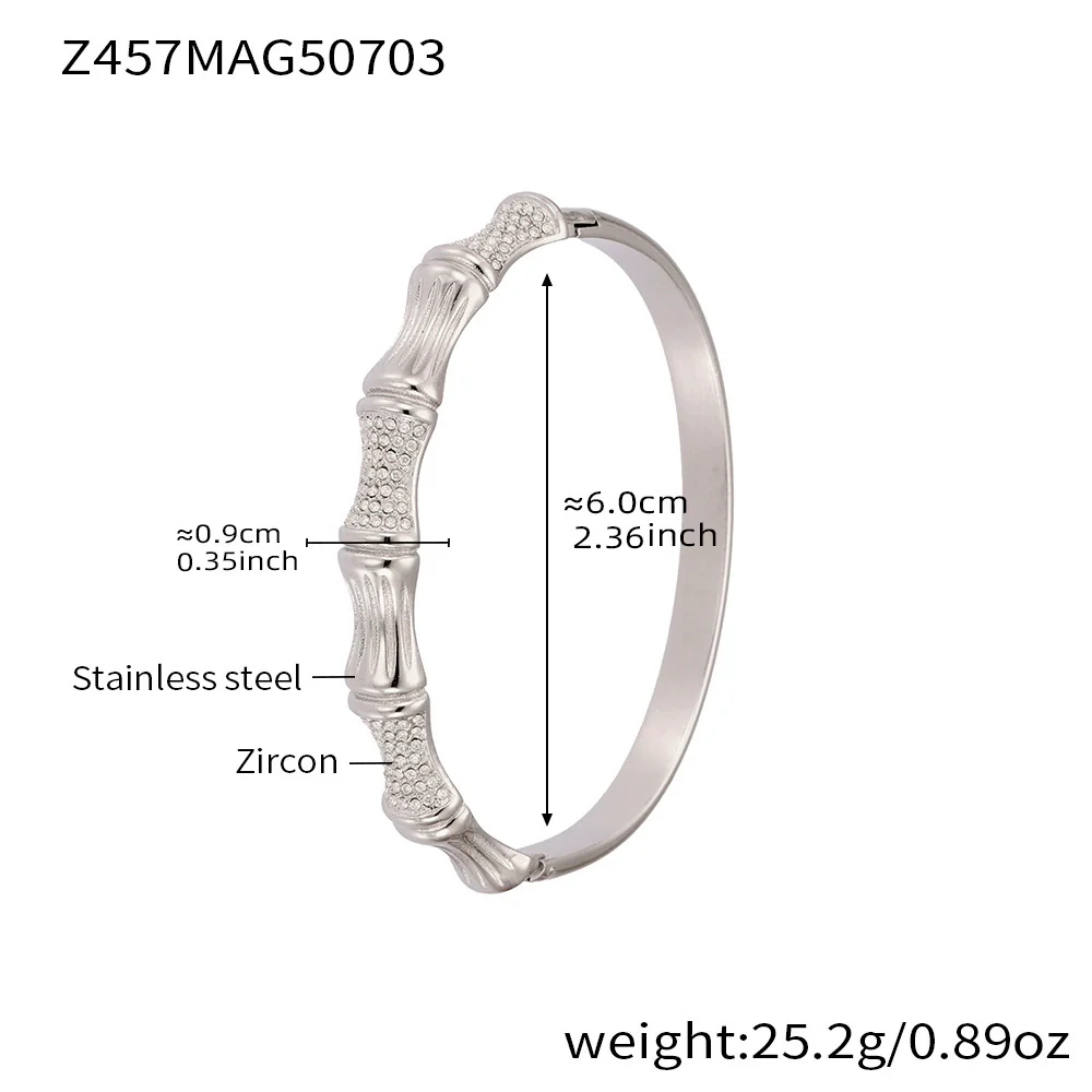 Wholesale Irregular Geometric Ferris Wheel Diamondencrusted Electroplated Stainless Steel And Zircon Bracelet For Women - Image 15