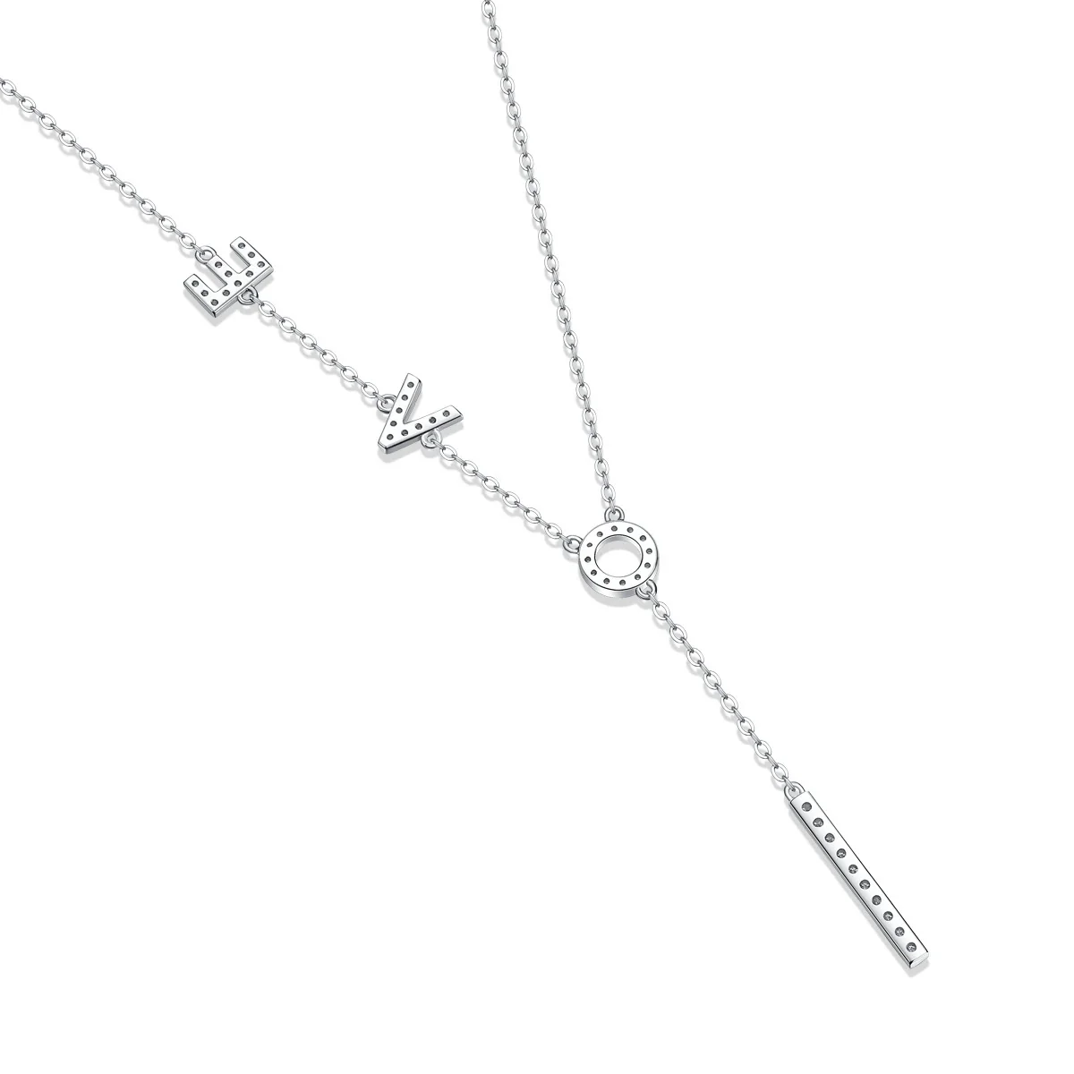Wholesale Jewelry 925 Silver Geometric Pendant With Cross Chain Electroplated Simple Style For Women - Image 3