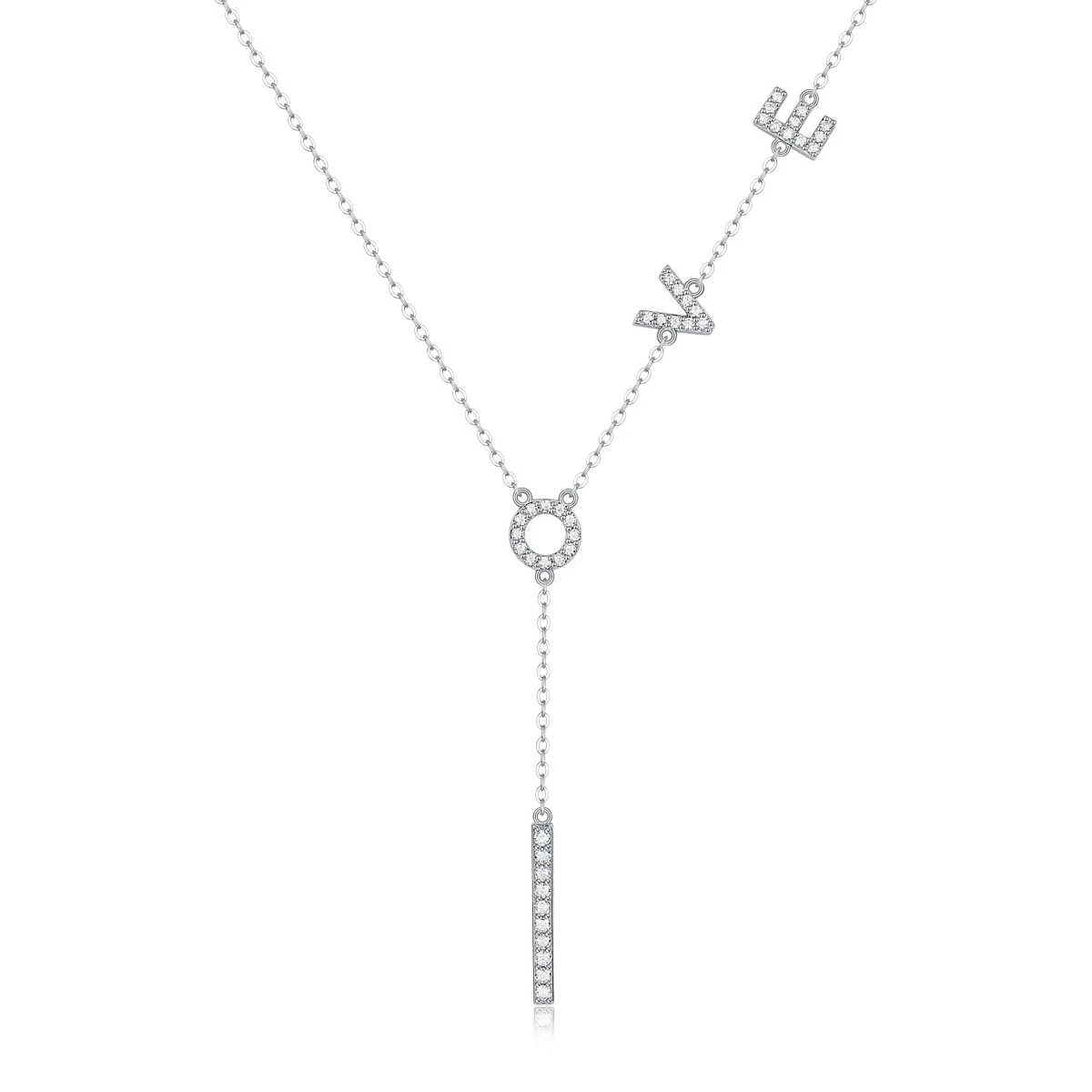 Wholesale Jewelry 925 Silver Geometric Pendant With Cross Chain Electroplated Simple Style For Women - Image 4
