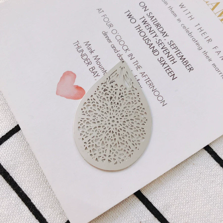 Wholesale Jewelry Accessories Alloy Real Gold Hollow Water Drop Electroplated Jewelry Material For Bracelet Necklace Earrings Pendant - Image 13