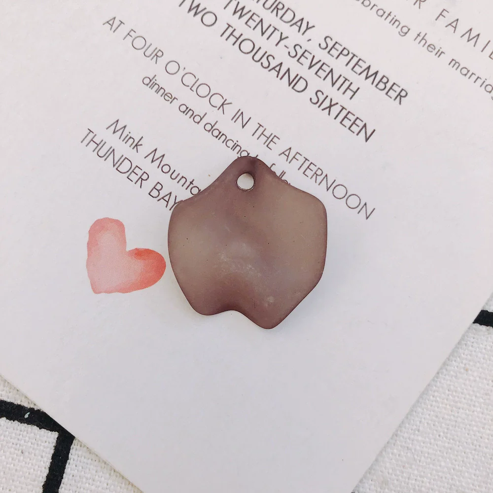 Wholesale Jewelry Accessories Candy Color Petal Pendant Earrings Plastic Resin Handmade - Image 12