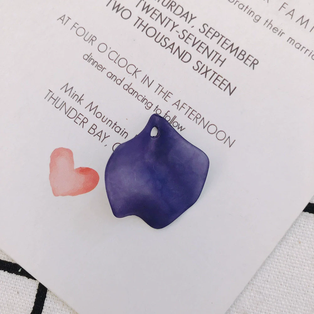 Wholesale Jewelry Accessories Candy Color Petal Pendant Earrings Plastic Resin Handmade - Image 6