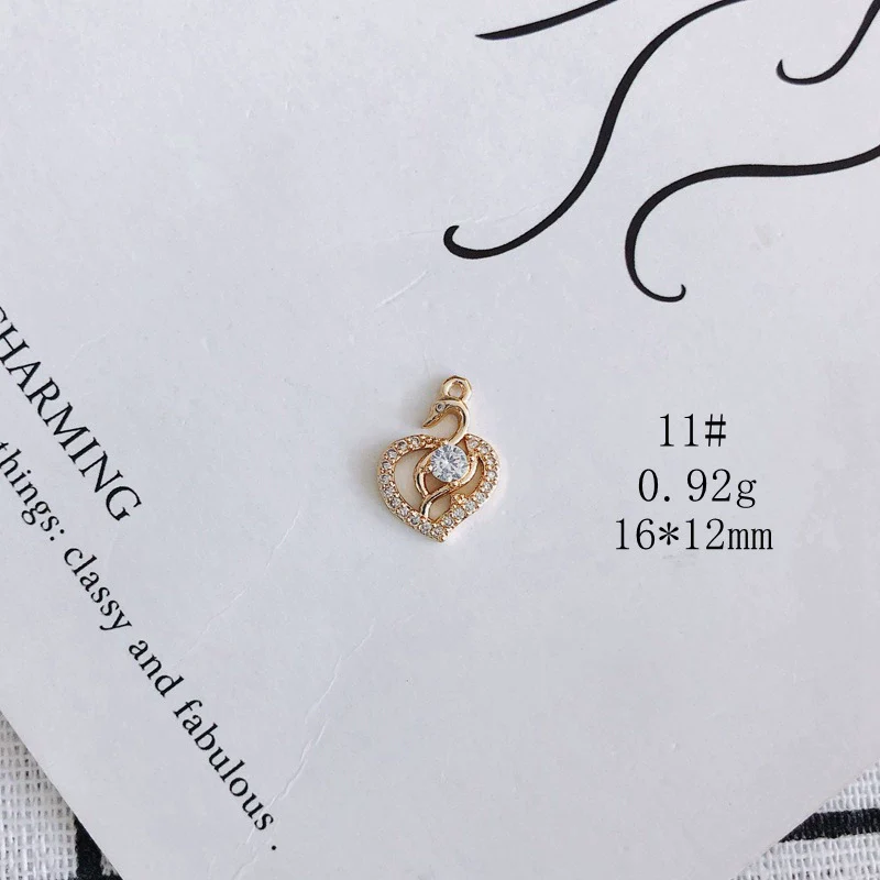 Wholesale Jewelry Accessories Copper And Zircon Inlaid Love Moon Wings Cross Pendant - Image 16