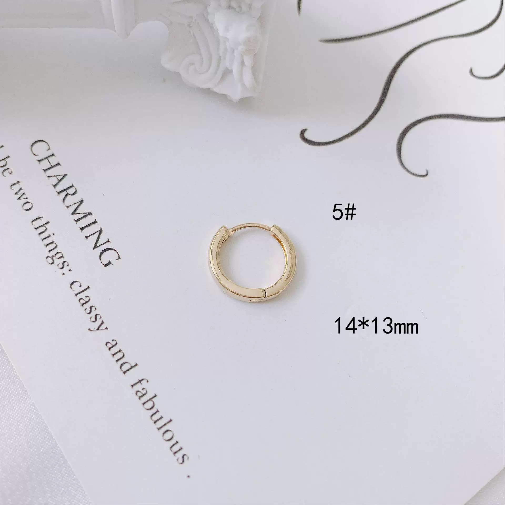 Wholesale Jewelry Accessories Copper Plated 18K Gold Inlaid Zircon Geometric Heart Square Round Earrings - Image 10