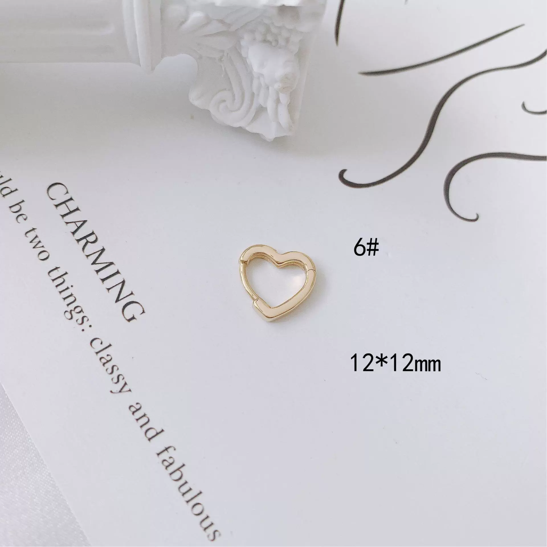 Wholesale Jewelry Accessories Copper Plated 18K Gold Inlaid Zircon Geometric Heart Square Round Earrings - Image 11