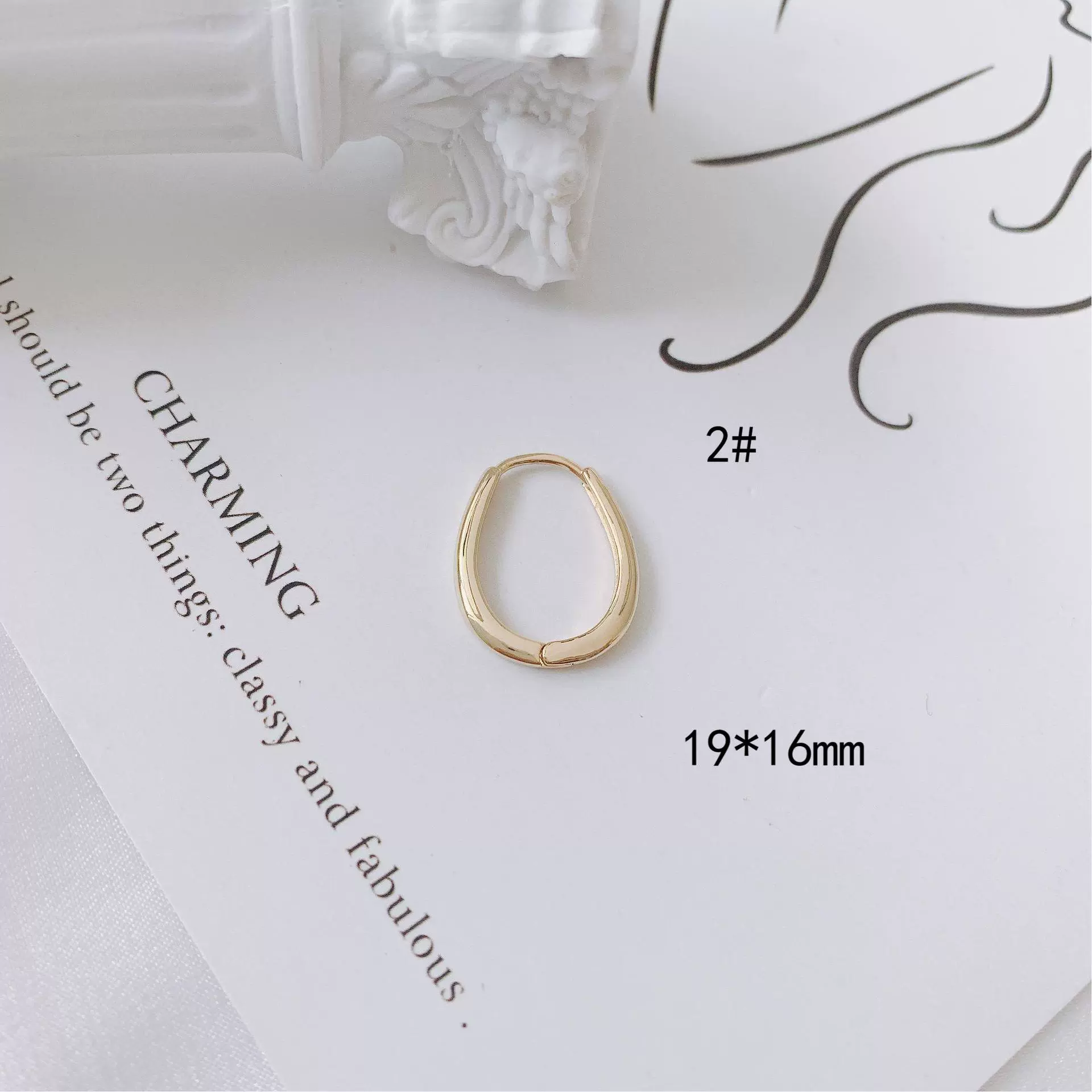 Wholesale Jewelry Accessories Copper Plated 18K Gold Inlaid Zircon Geometric Heart Square Round Earrings - Image 7