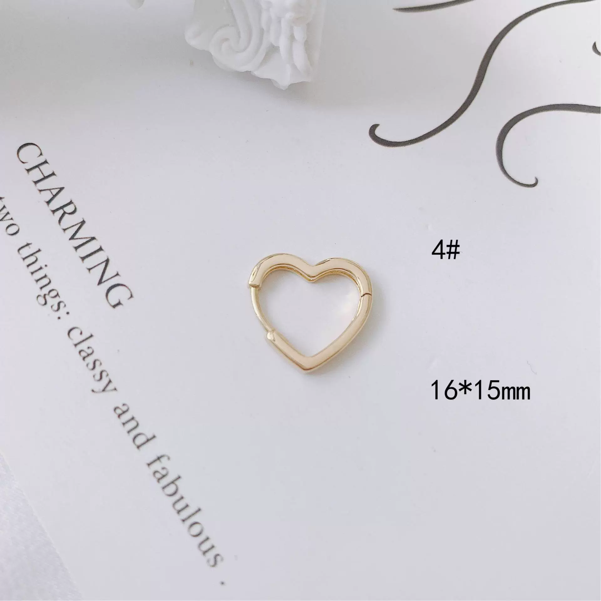 Wholesale Jewelry Accessories Copper Plated 18K Gold Inlaid Zircon Geometric Heart Square Round Earrings - Image 9