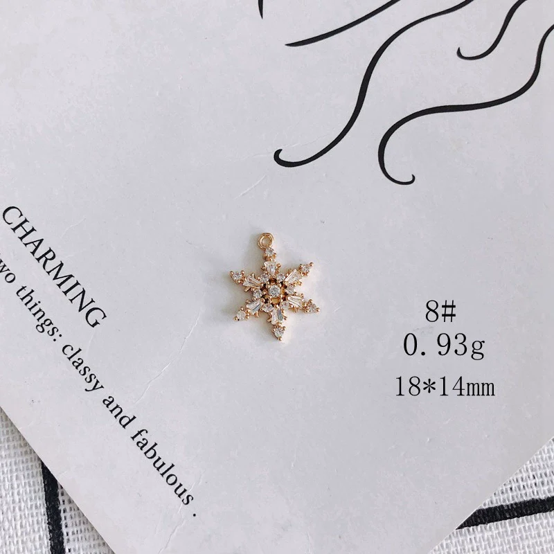 Wholesale Jewelry Accessories Copper Zircon Inlaid Star Bow Four Leaf Clover Hollow Pendant - Image 13