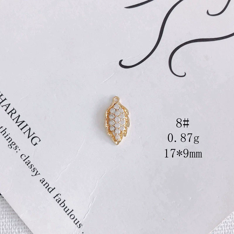 Wholesale Jewelry Accessories Copper Zircon Inlay Flower Moon Hollow Necklace Material - Image 13