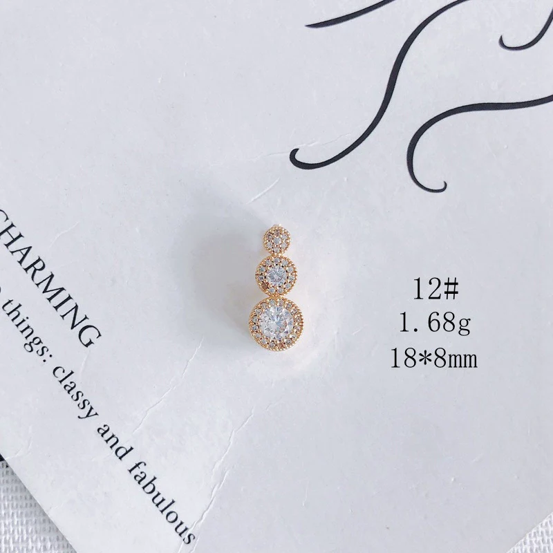Wholesale Jewelry Accessories Copper Zircon Inlay Flower Moon Hollow Necklace Material - Image 17
