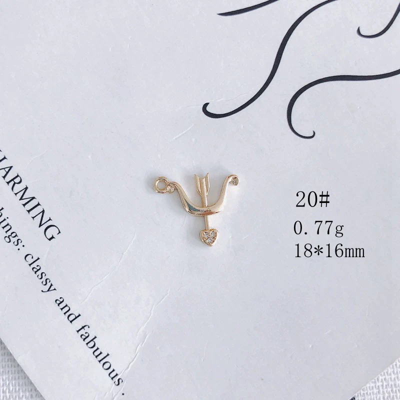 Wholesale Jewelry Accessories Copper Zircon Inlay Flower Moon Hollow Necklace Material - Image 25