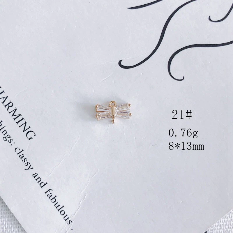 Wholesale Jewelry Accessories Copper Zircon Inlay Flower Moon Hollow Necklace Material - Image 26