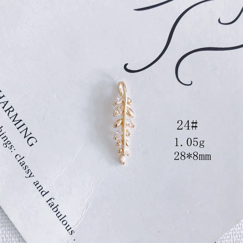 Wholesale Jewelry Accessories Copper Zircon Inlay Flower Moon Hollow Necklace Material - Image 29