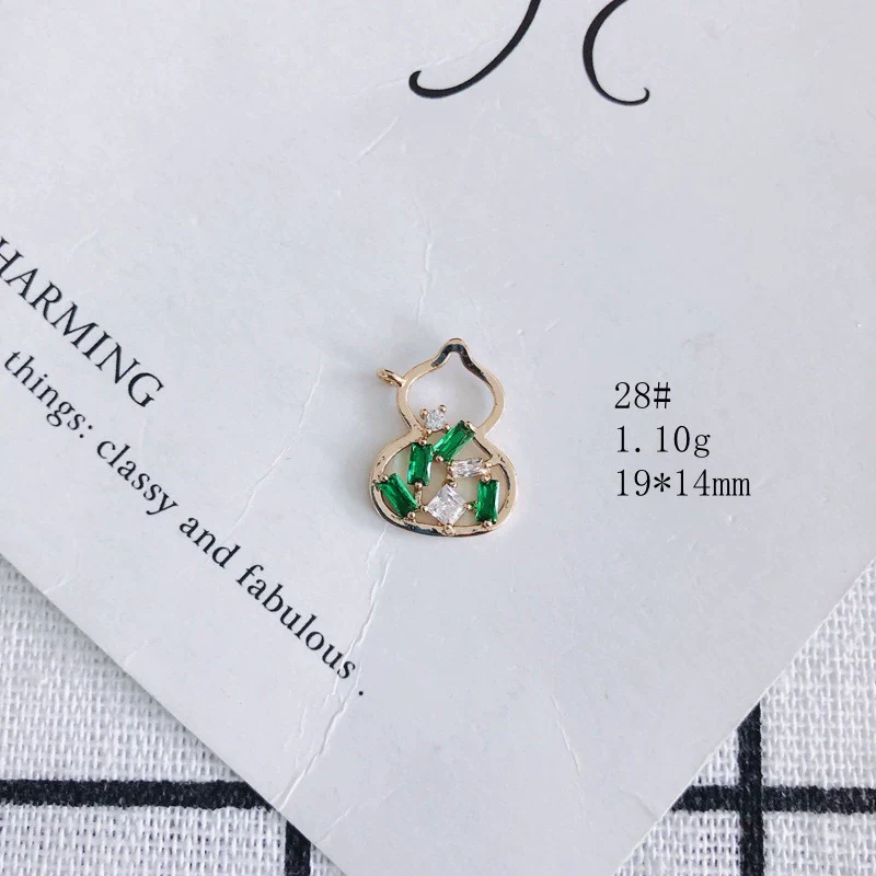 Wholesale Jewelry Accessories Copper Zircon Inlay Flower Moon Hollow Necklace Material - Image 33