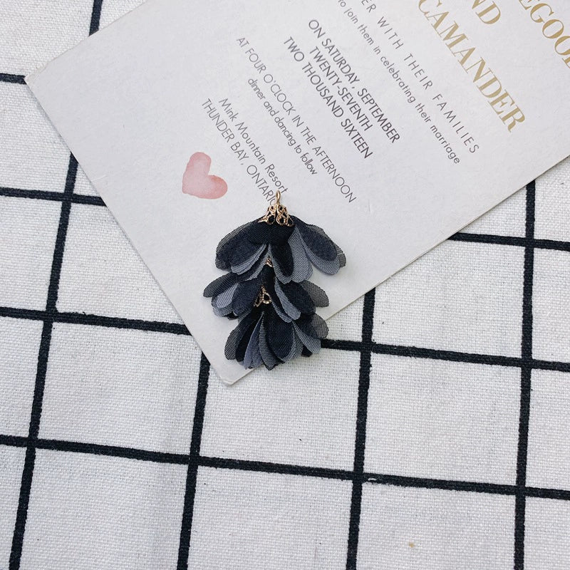 Wholesale Jewelry Accessories Fresh Tassel Small Flower Earrings Pendant Handwoven Fabric Material - Image 13