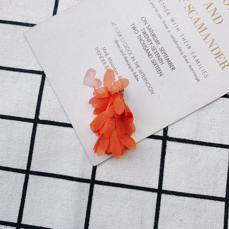 Wholesale Jewelry Accessories Fresh Tassel Small Flower Earrings Pendant Handwoven Fabric Material - Image 24