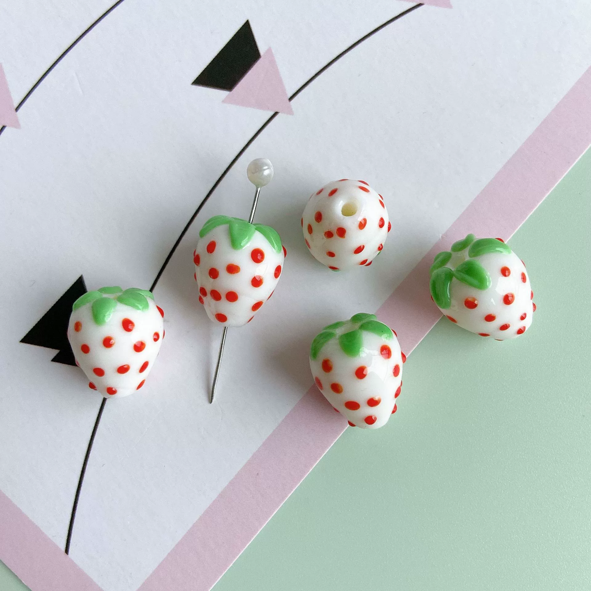 Wholesale Jewelry Accessories Glass Glaze Fruit Shaped Beaded Bracelet Earrings Pendant - Image 10