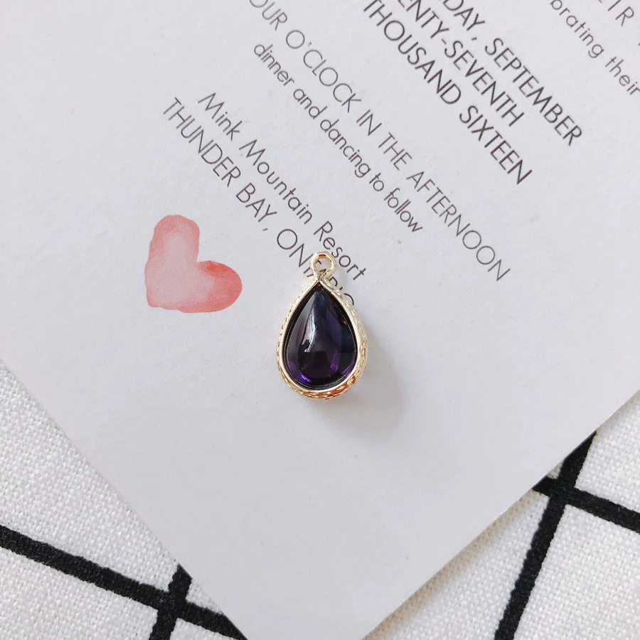 Wholesale Jewelry Accessories Glass Glaze Teardrop Shape Pendant For Bracelet And Necklace - Image 10