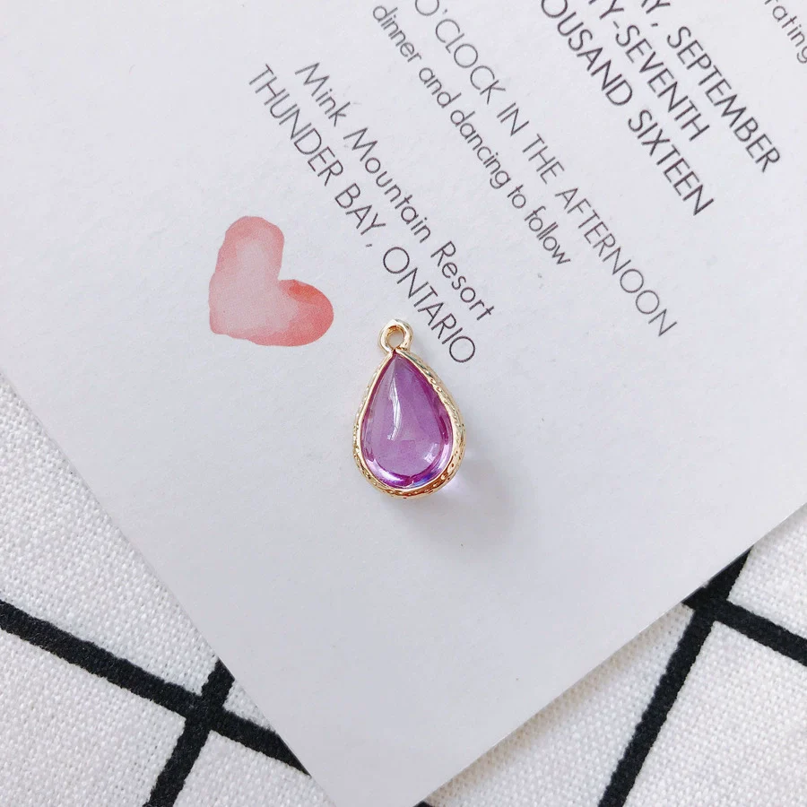 Wholesale Jewelry Accessories Glass Glaze Teardrop Shape Pendant For Bracelet And Necklace - Image 16
