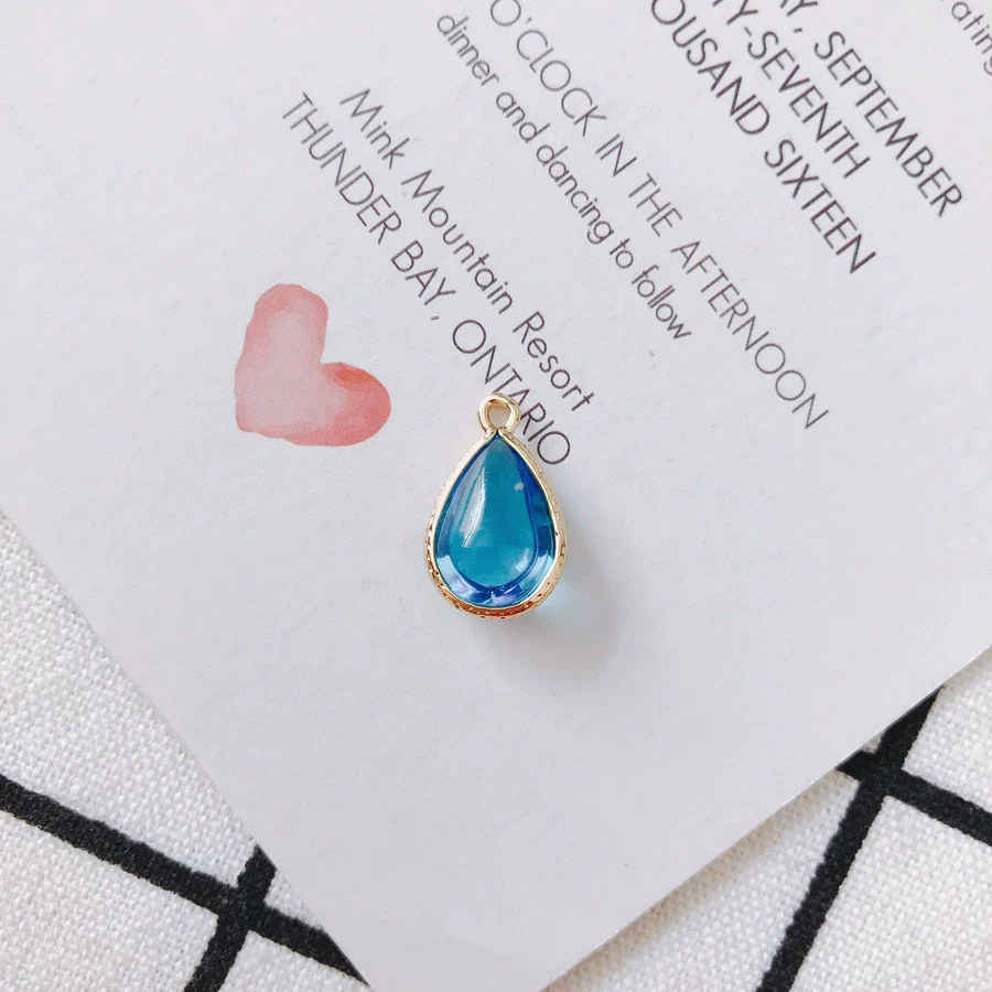 Wholesale Jewelry Accessories Glass Glaze Teardrop Shape Pendant For Bracelet And Necklace - Image 17