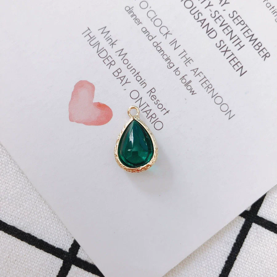 Wholesale Jewelry Accessories Glass Glaze Teardrop Shape Pendant For Bracelet And Necklace - Image 18