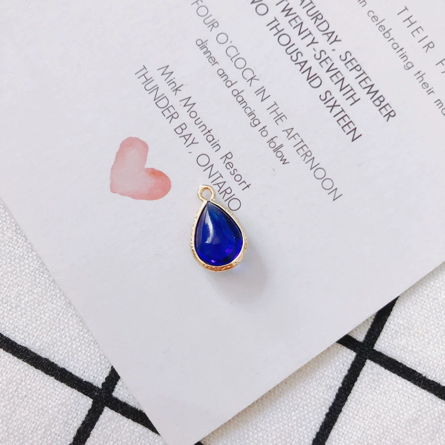 Wholesale Jewelry Accessories Glass Glaze Teardrop Shape Pendant For Bracelet And Necklace - Image 19