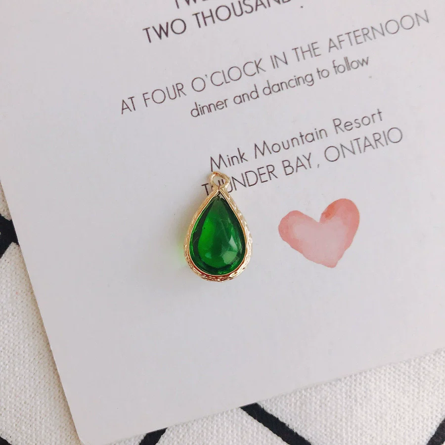 Wholesale Jewelry Accessories Glass Glaze Teardrop Shape Pendant For Bracelet And Necklace - Image 20