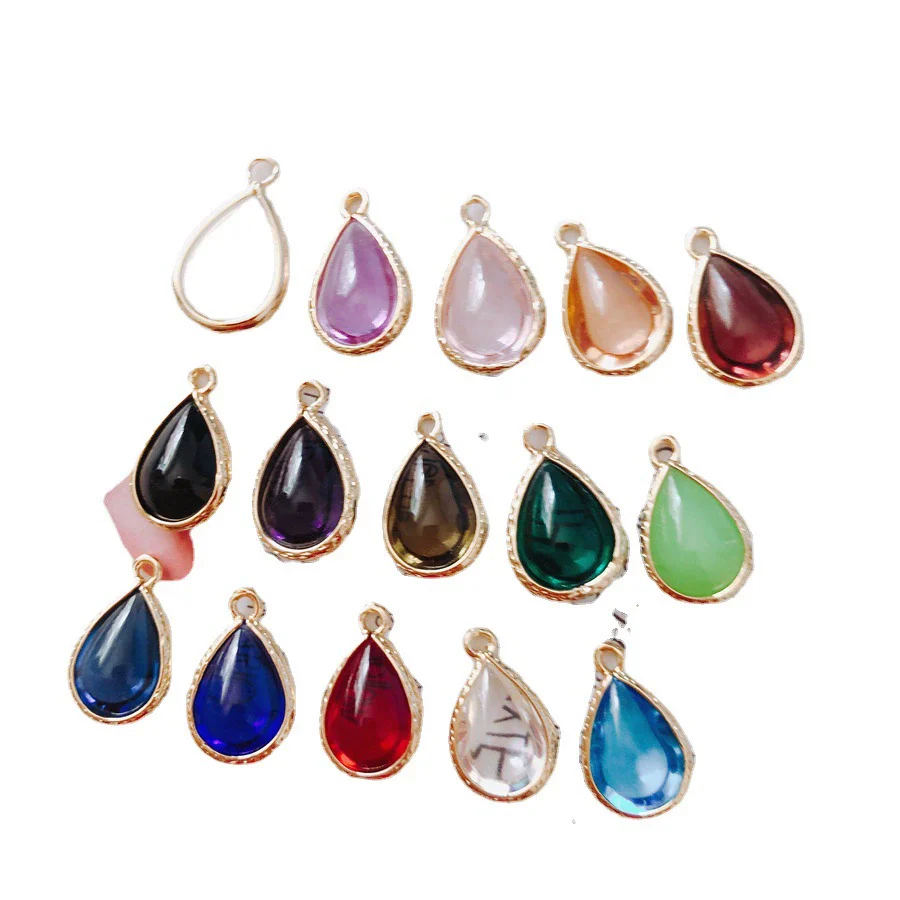 Wholesale Jewelry Accessories Glass Glaze Teardrop Shape Pendant For Bracelet And Necklace - Image 4