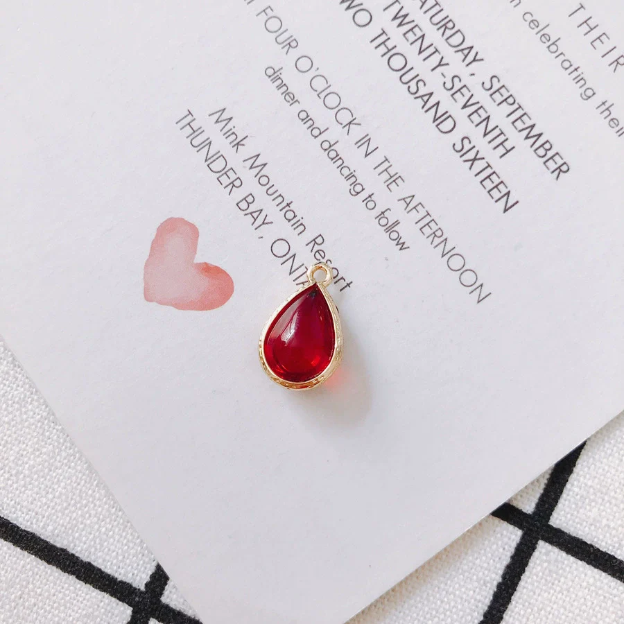 Wholesale Jewelry Accessories Glass Glaze Teardrop Shape Pendant For Bracelet And Necklace - Image 5