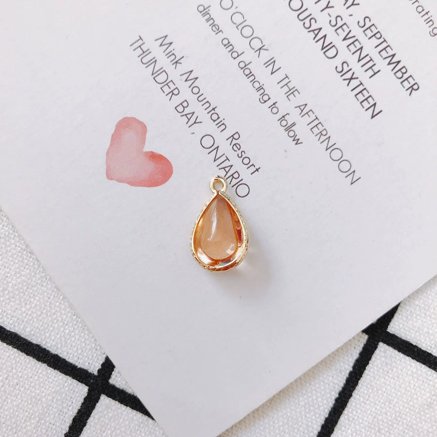 Wholesale Jewelry Accessories Glass Glaze Teardrop Shape Pendant For Bracelet And Necklace - Image 7