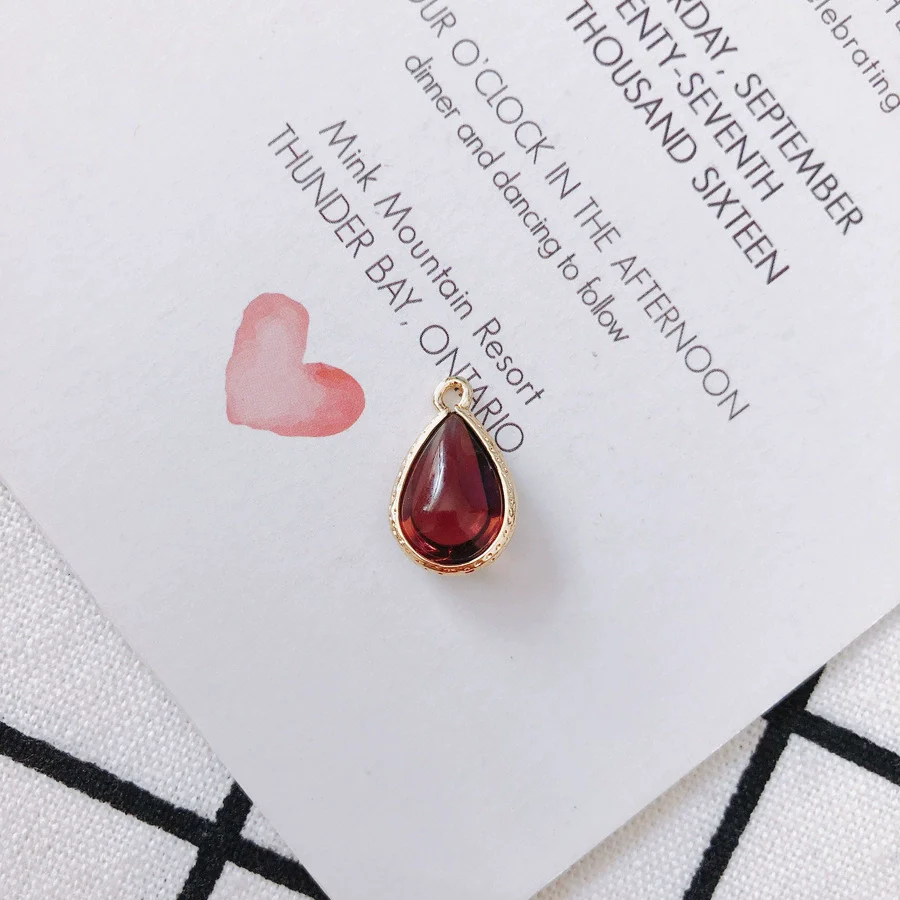 Wholesale Jewelry Accessories Glass Glaze Teardrop Shape Pendant For Bracelet And Necklace - Image 8