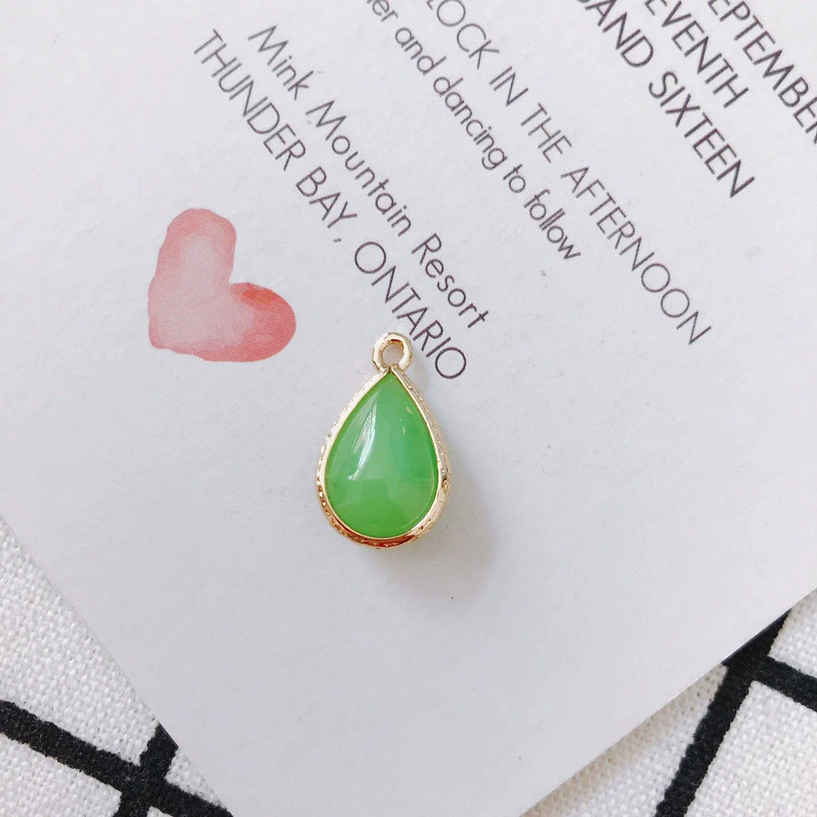 Wholesale Jewelry Accessories Glass Glaze Teardrop Shape Pendant For Bracelet And Necklace - Image 9