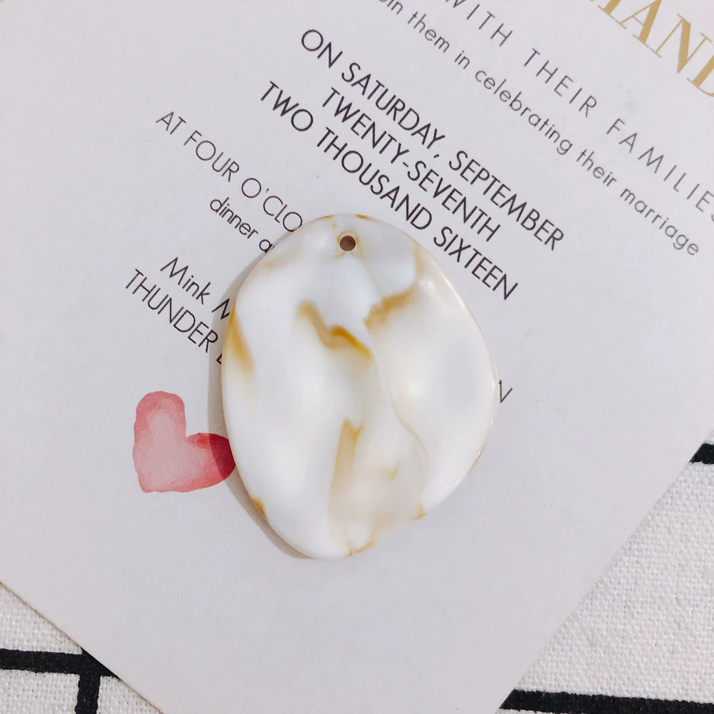 Wholesale Jewelry Accessories Halo Resin Round Earrings With Holes - Image 12