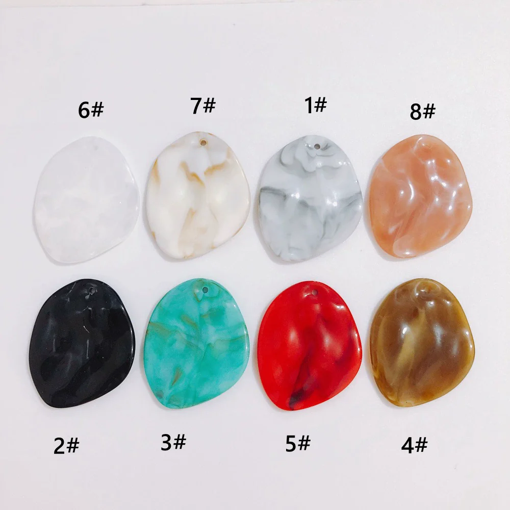 Wholesale Jewelry Accessories Halo Resin Round Earrings With Holes - Image 3