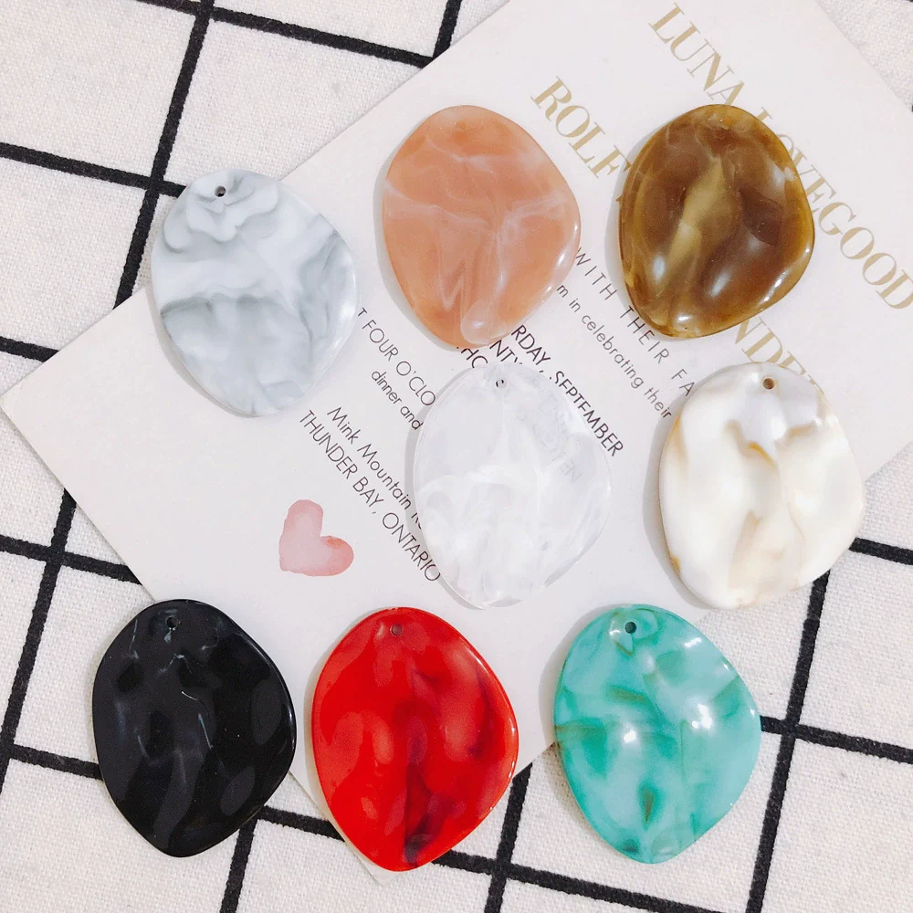 Wholesale Jewelry Accessories Halo Resin Round Earrings With Holes - Image 4
