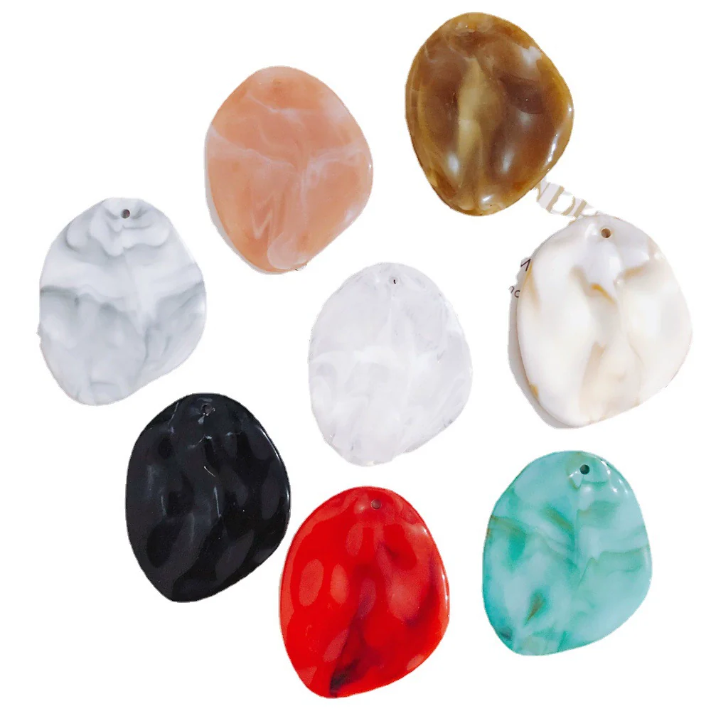 Wholesale Jewelry Accessories Halo Resin Round Earrings With Holes - Image 5