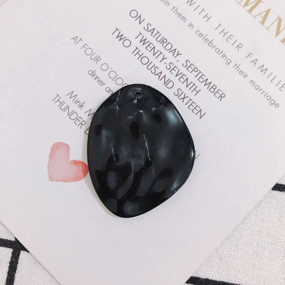 Wholesale Jewelry Accessories Halo Resin Round Earrings With Holes - Image 7