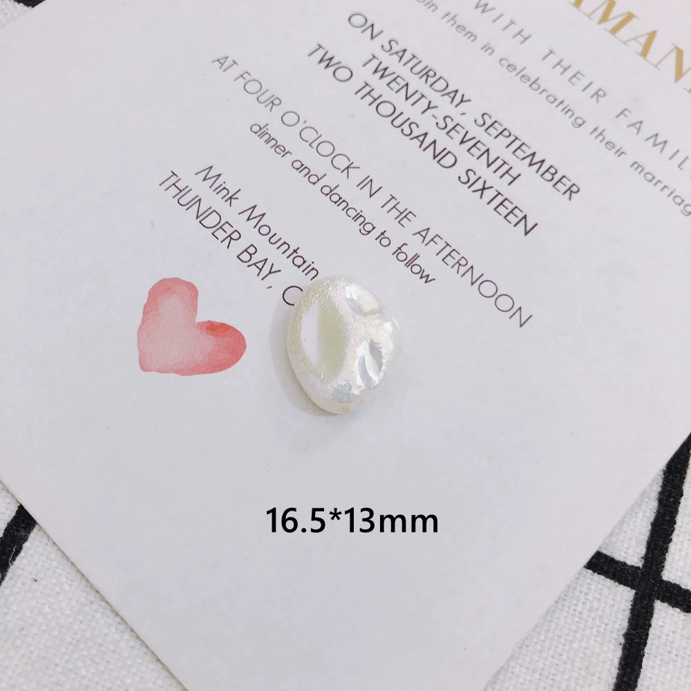 Wholesale Jewelry Accessories Plastic Resin Imitation Pearl Shaped Beads Earrings Hair Accessories With Magic Pearlescent Wrinkle Effect - Image 10