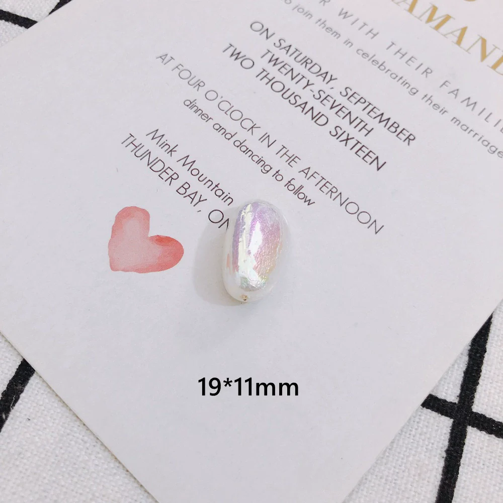 Wholesale Jewelry Accessories Plastic Resin Imitation Pearl Shaped Beads Earrings Hair Accessories With Magic Pearlescent Wrinkle Effect - Image 15