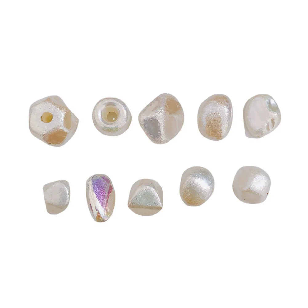 Wholesale Jewelry Accessories Plastic Resin Imitation Pearl Shaped Beads Earrings Hair Accessories With Magic Pearlescent Wrinkle Effect - Image 5