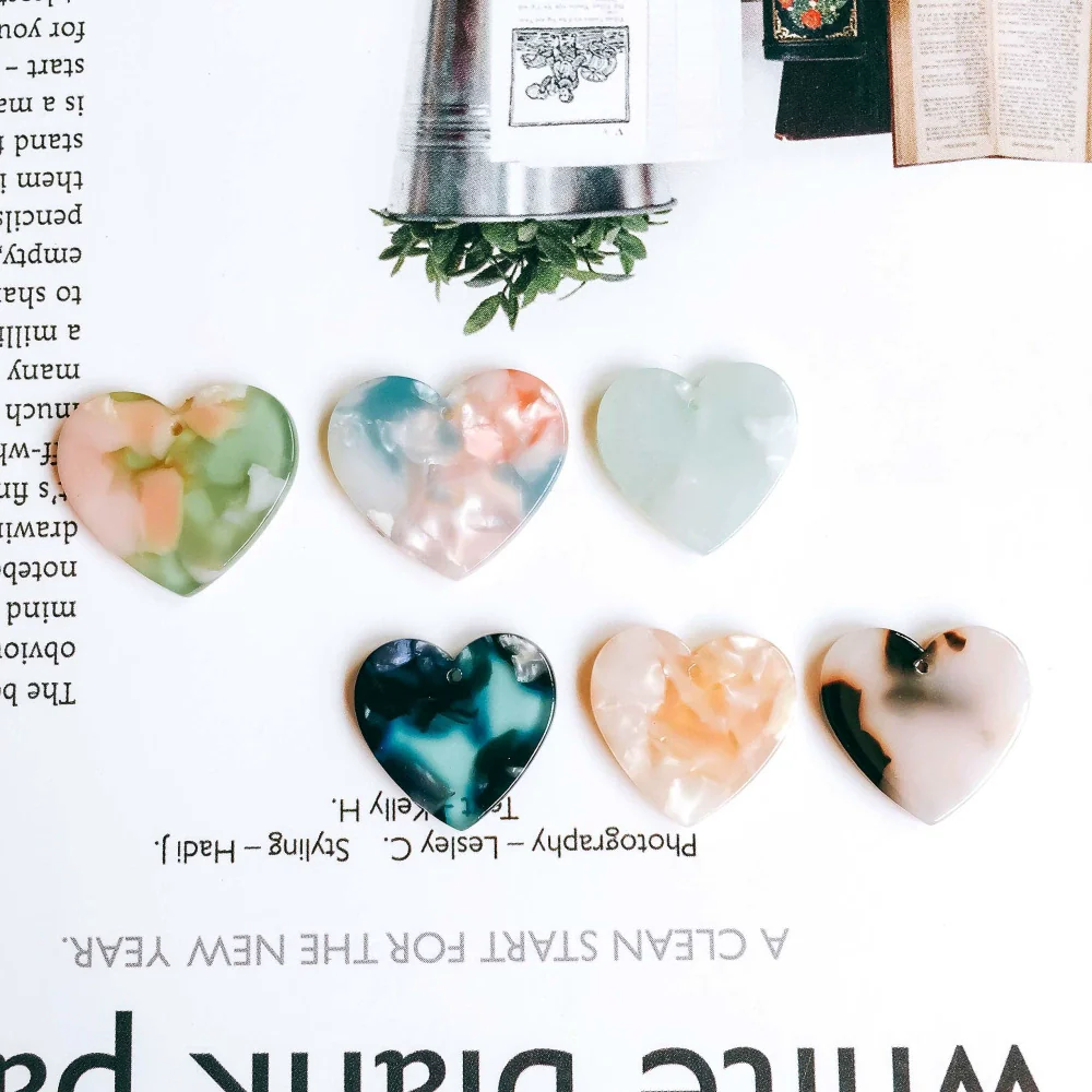 Wholesale Jewelry Accessories Plastic Resin Love Art Earrings Bracelet Pendant Harajuku Style - Image 3
