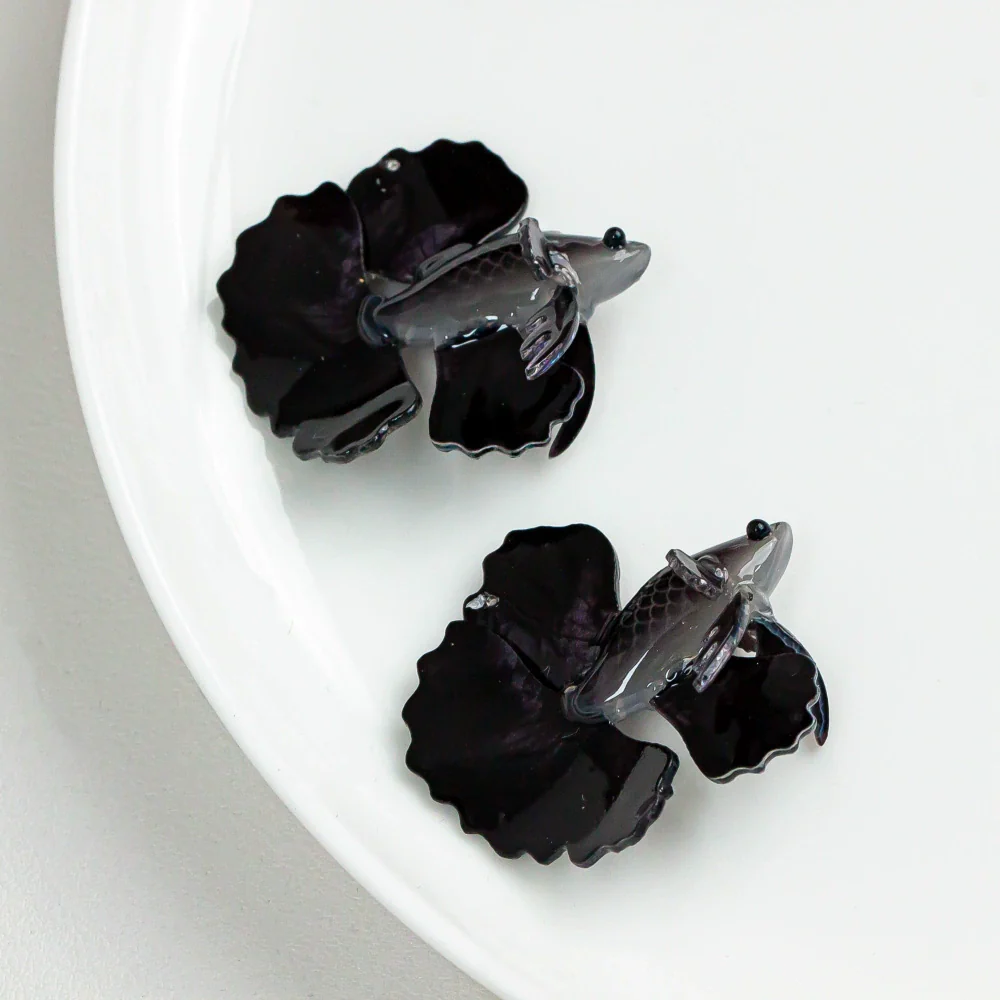 Wholesale Jewelry Accessories Plastic Resin Red Koi Goldfish Pendant Earrings Handmade - Image 16